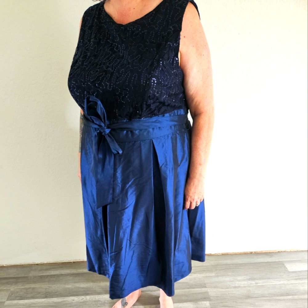 Blue cocktail dress